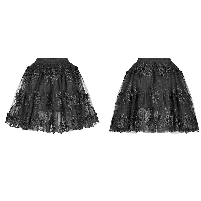 WLQ-088 Gorgeous Lolita Lace Tutu Half Skirt