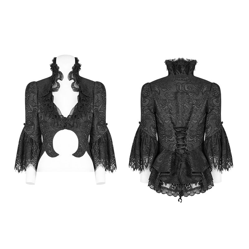 WY-971 Gothic Standing Collar Short Coat