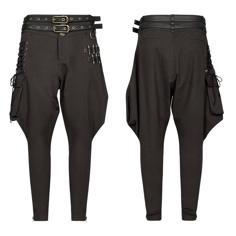 WK-359 Steampunk Breeches Half Bloom Pants With Bullet Decoration