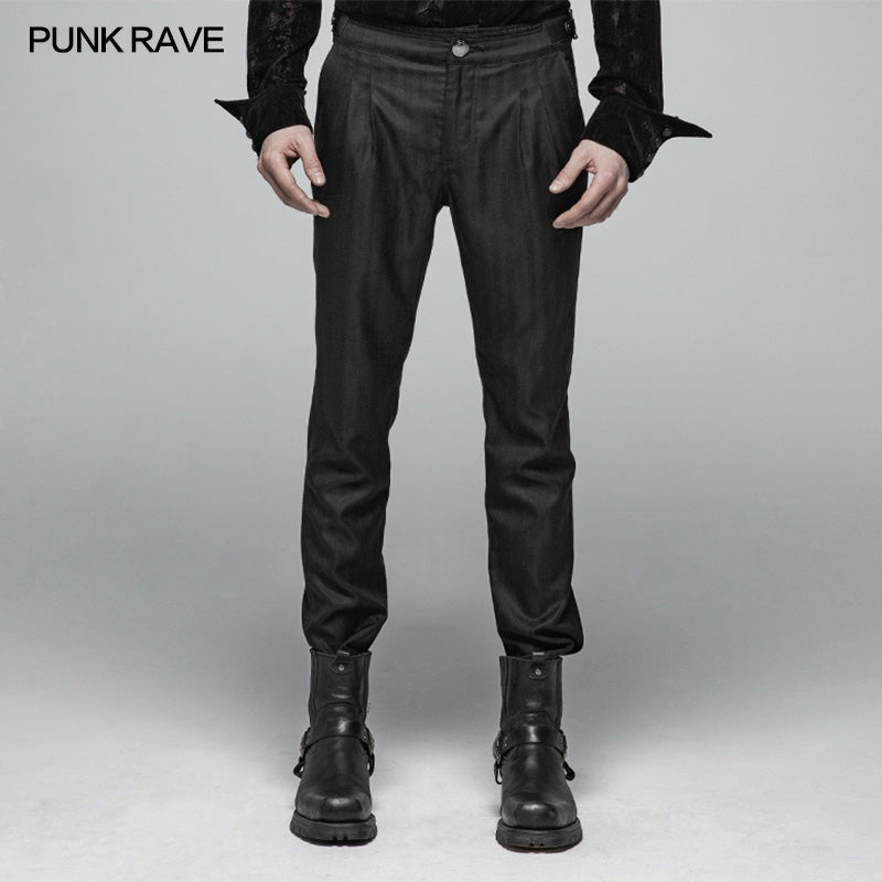 OK-362 Men Simple Daily Wear Gothic Trousers