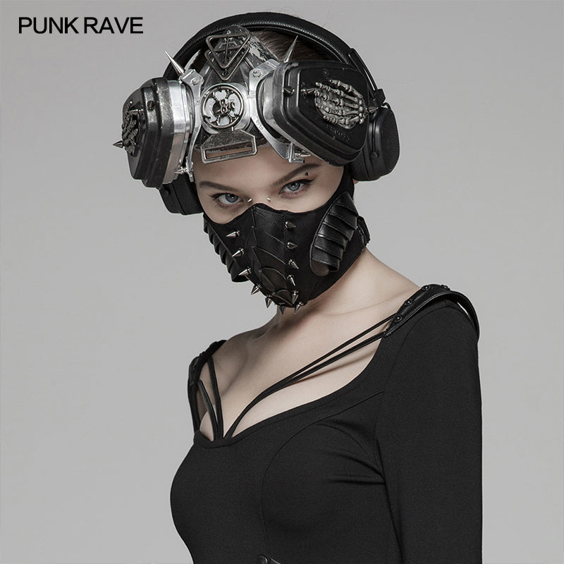 WS-300 Punk Dark Mask For Male And Female With Studded Decoration