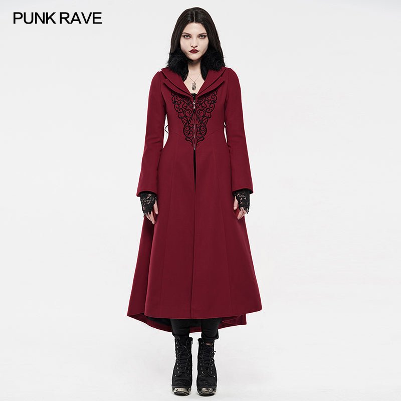 WY-1214LCF gothic embroideredlong coat