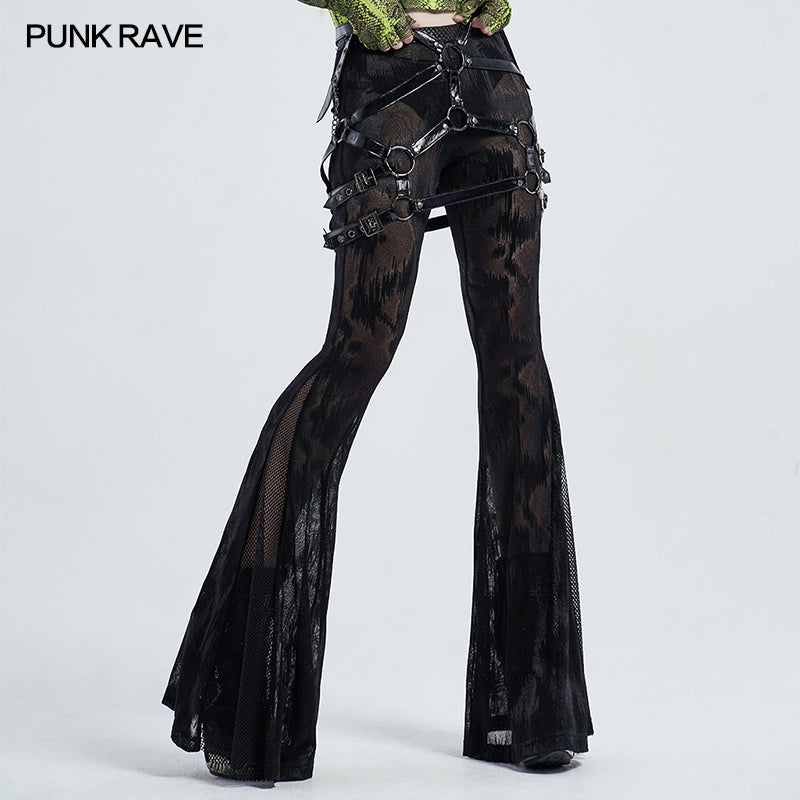 WQ-504BQF Punk coat of paint hollow skirt