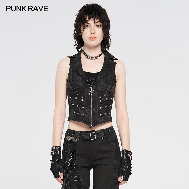 WY-1202MJF Doomsday ruins metal punk vest