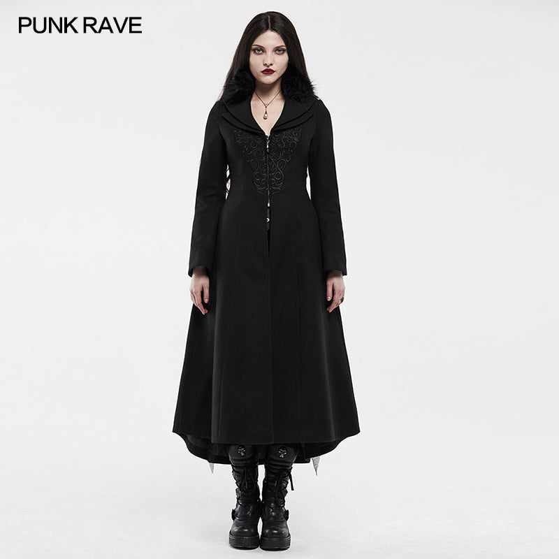 WY-1214LCF gothic embroideredlong coat