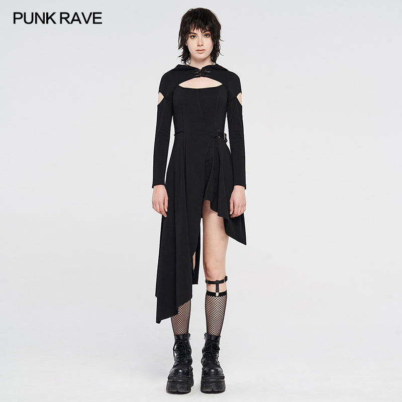 WQ-455LQF Punk knitted asymmetrical dresses