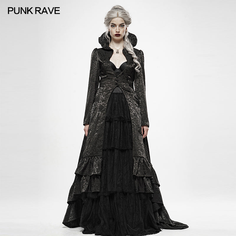 WY-1137 Gothic Witchs Wedding Dress Long Coat