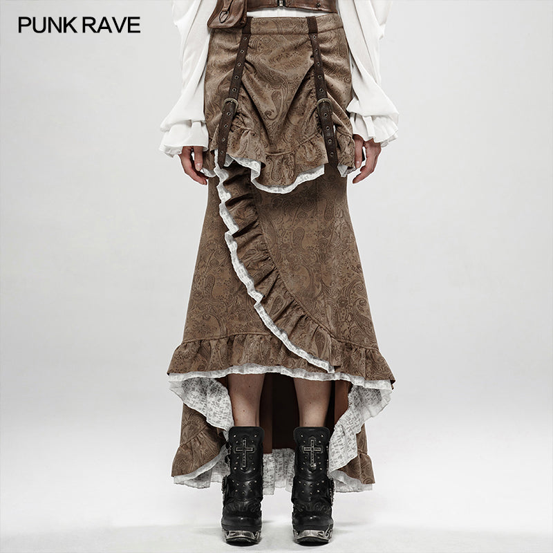 WQ-441BQF Steampunk Gorgeous Noble Fishtail Skirt