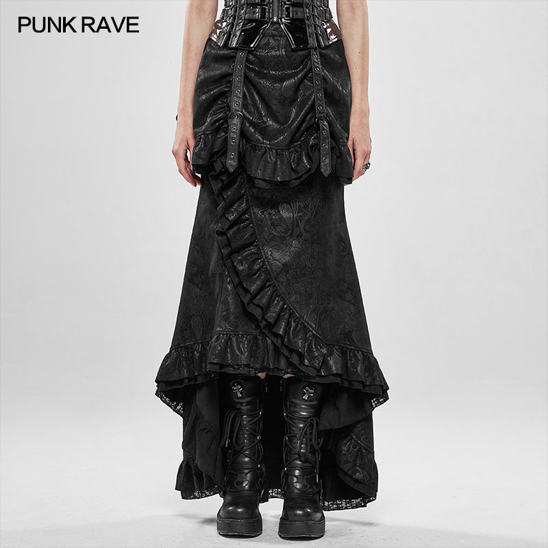 WQ-441BQF Steampunk Gorgeous Noble Fishtail Skirt