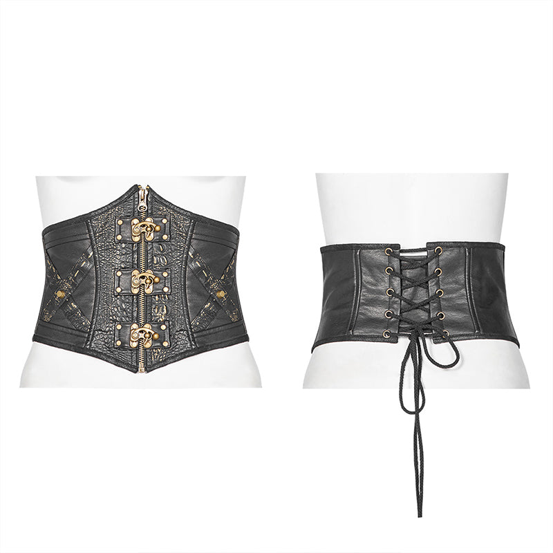 WS-304 Steampunk Accessories PU Leather Lace-up Girdle