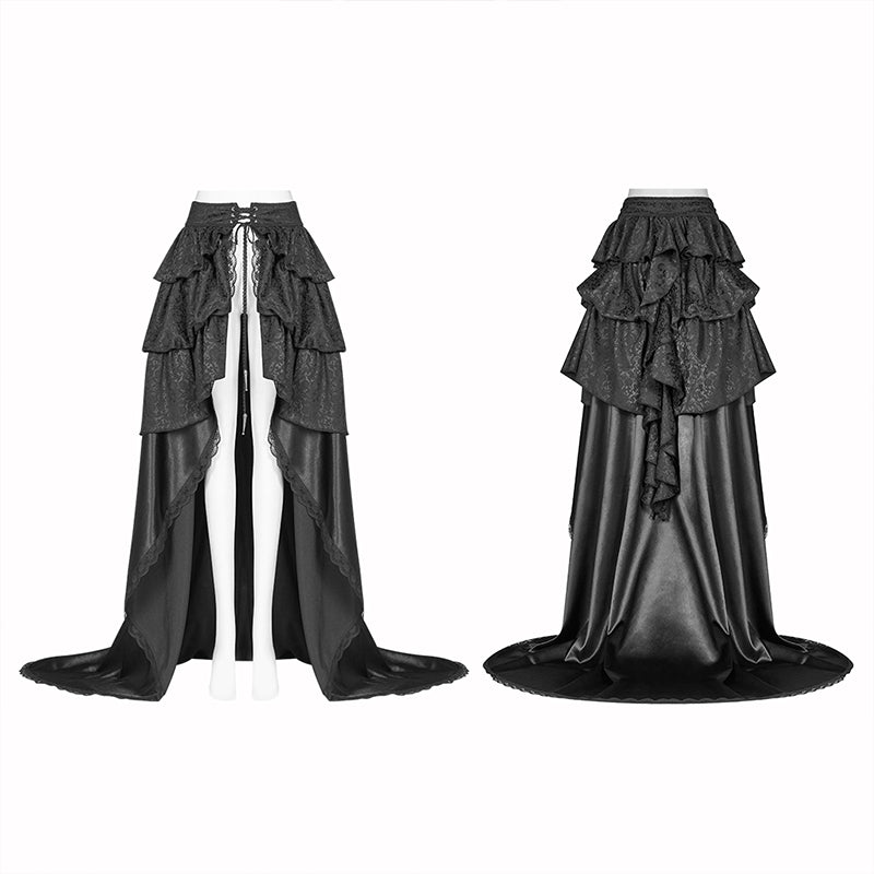 WQ-407 Gothic Women Palace Floor-length Split Skirt