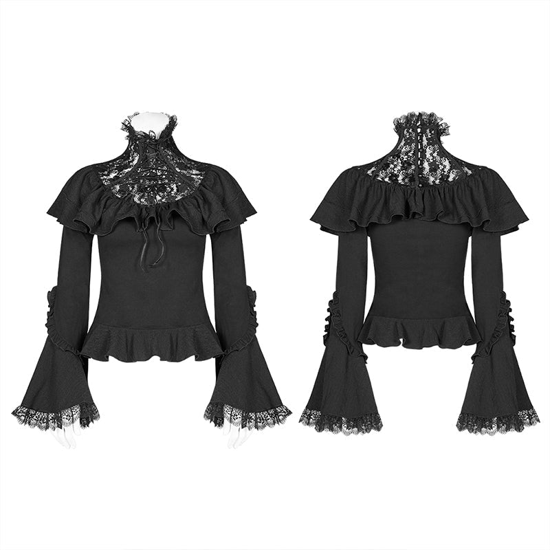 WLT-013 Lolita Lace Turtleneck Long Sleeve T-shirt