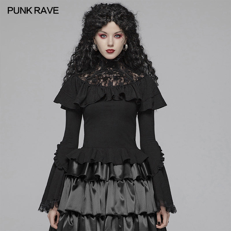 WLT-013 Lolita Lace Turtleneck Long Sleeve T-shirt