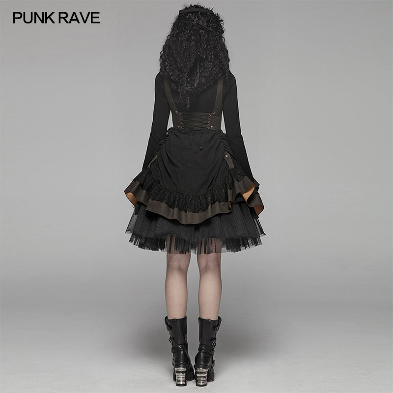 WQ-424 Steam Punk Lolita Dress With Lace-up Back