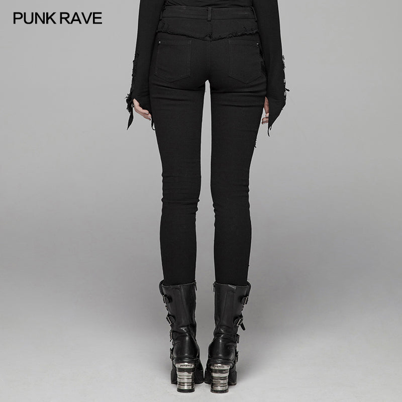 WK-345 Cyber Skinny Trousers For Women