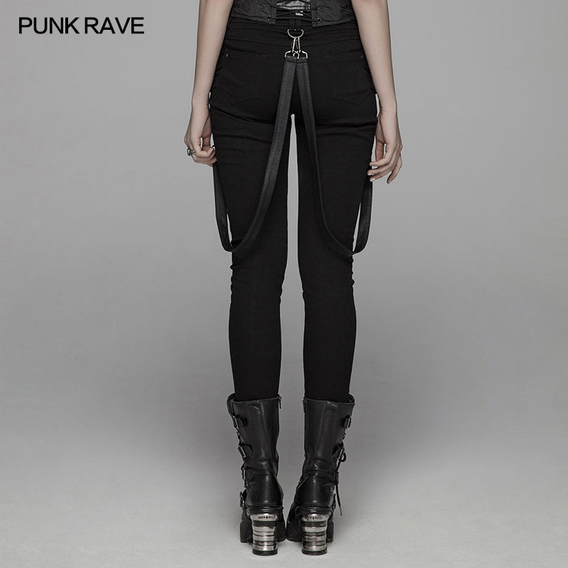 WK-371 Punk Jean Long Pant With Removable Belt