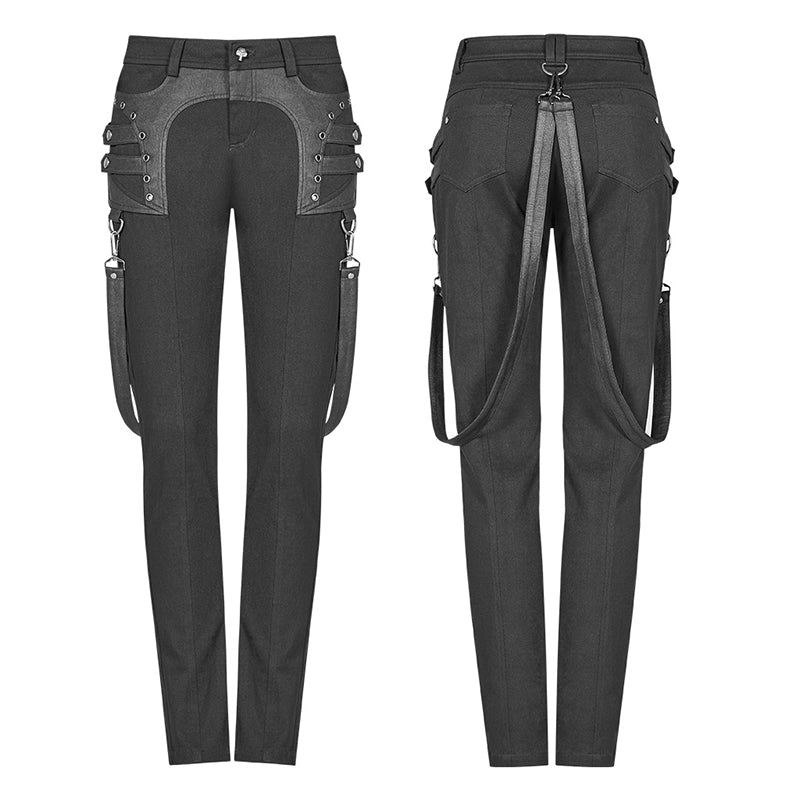 WK-371 Punk Jean Long Pant With Removable Belt