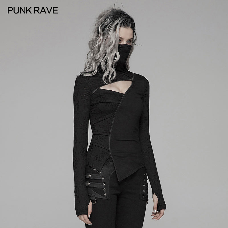 WT-570 Punk Dark Turtleneck T-shirt