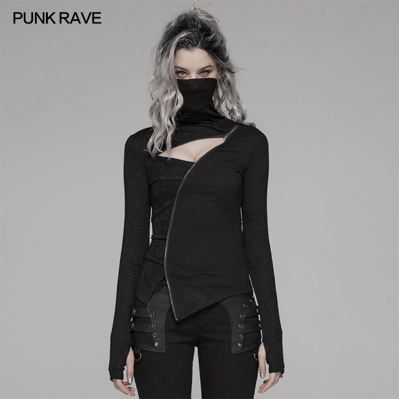 WT-570 Punk Dark Turtleneck T-shirt