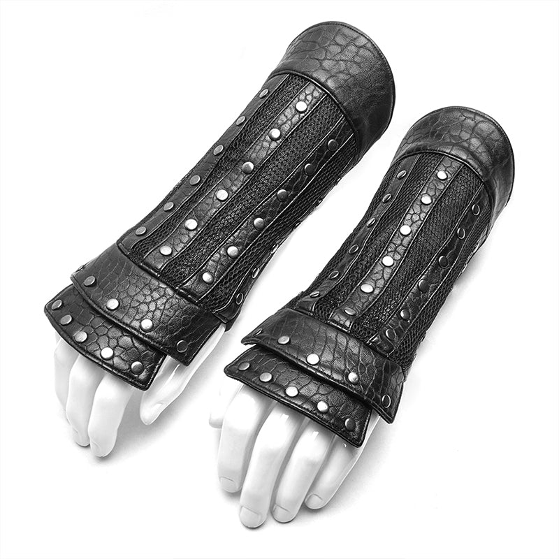 WS-314 Chinese Style Texture Leather Plate Gloves