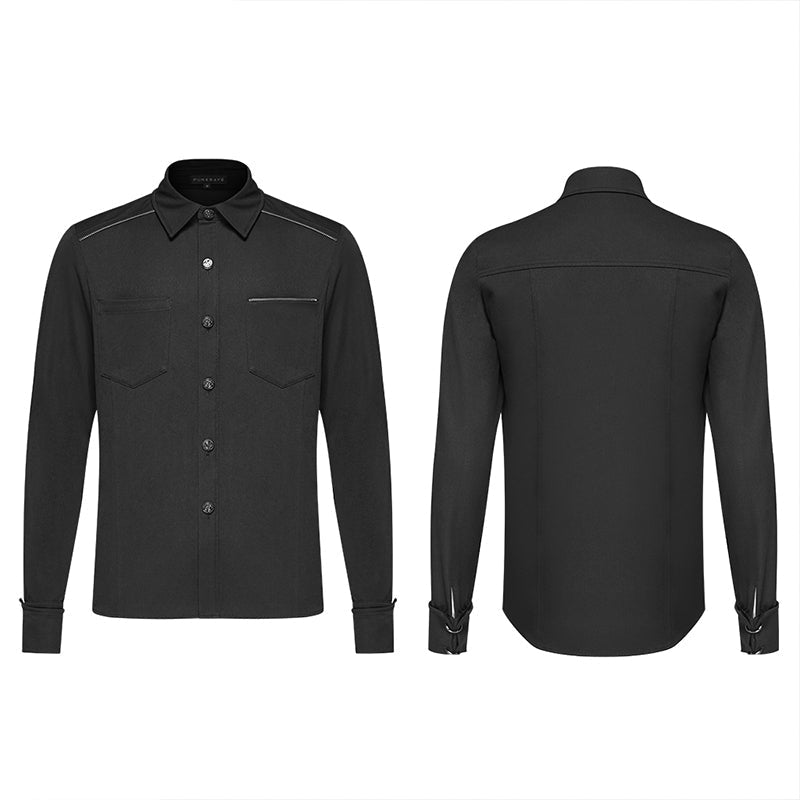 WY-1110CCM PUNK Light Metal Zipper Shirt