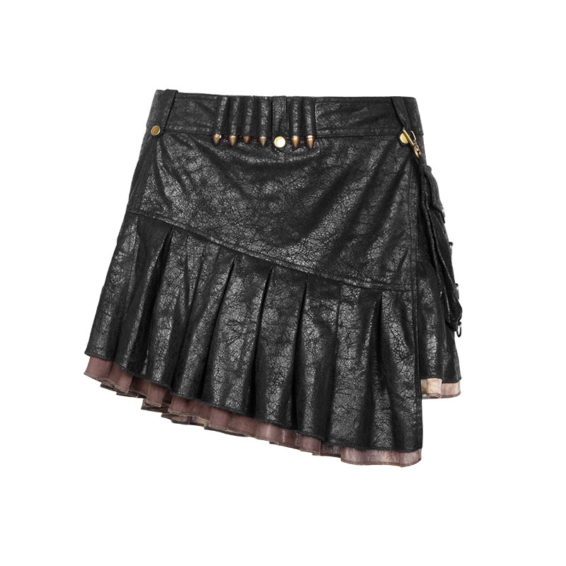 Q-250 Bullet Version Women Sexy Tight Mini Punk Skirt