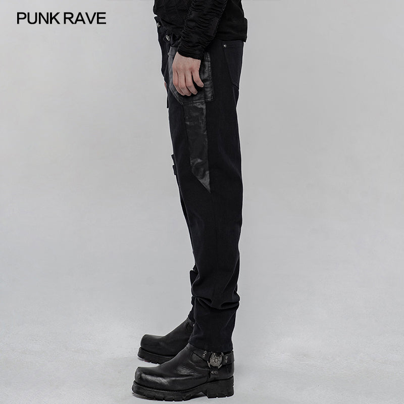 WK-433XCM Punk Personality Elastic Trousers