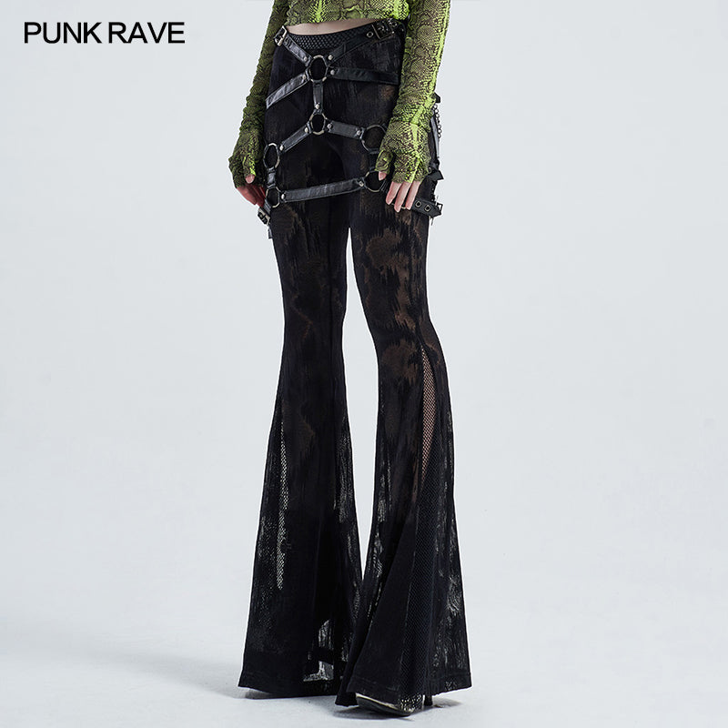 WQ-504BQF Punk coat of paint hollow skirt