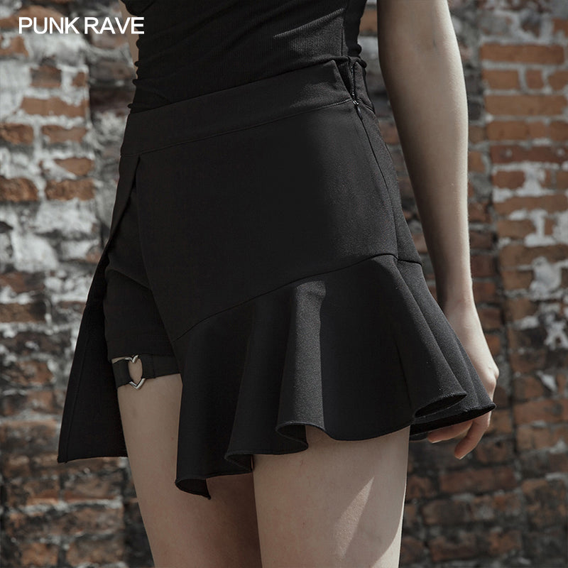 OPQ-514DQF black fake two-piece skirt