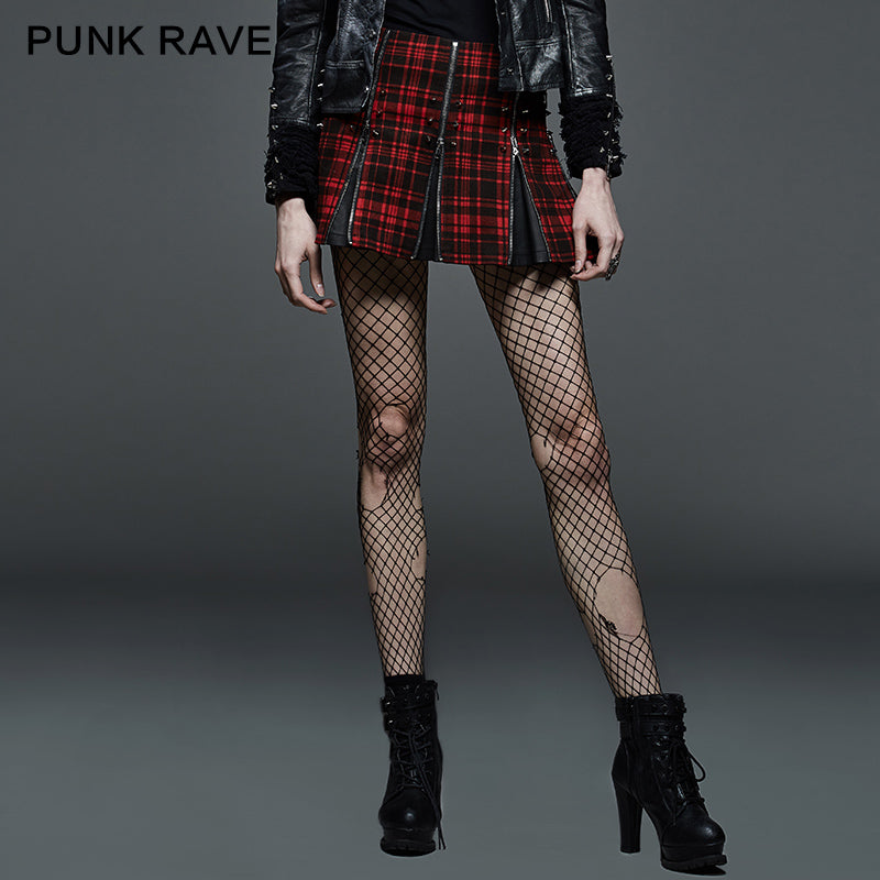 Q-264 Two Wear Latest Fashion Ladies Extreme Short Punk Skirt