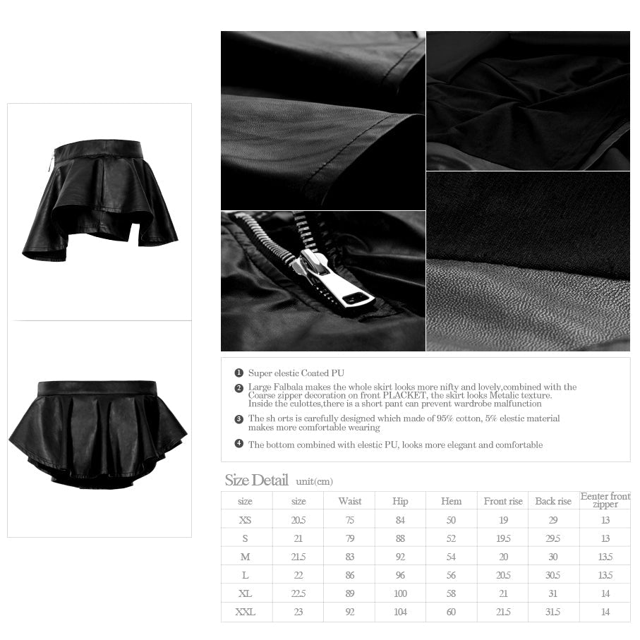 Q-268 black Sleeveless Tight Sexy Punk Skirt