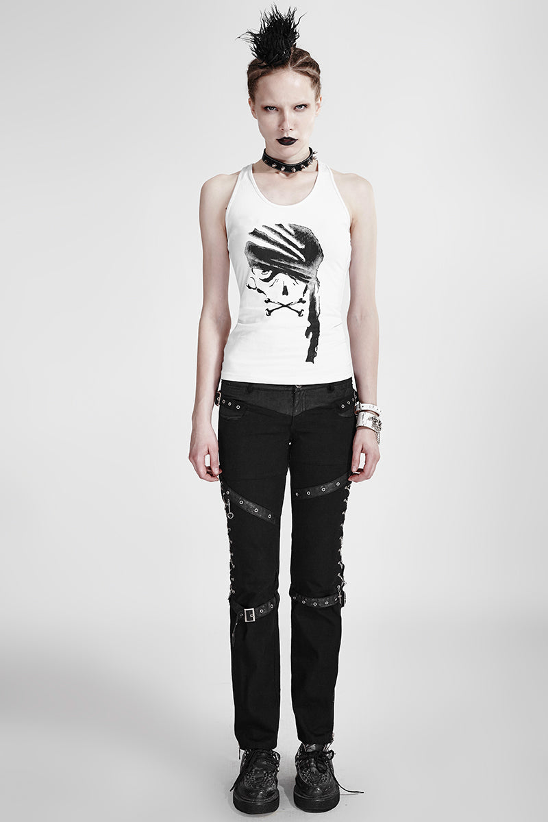 K-125 Gothic Unisex High Waist Rock Punk Pants