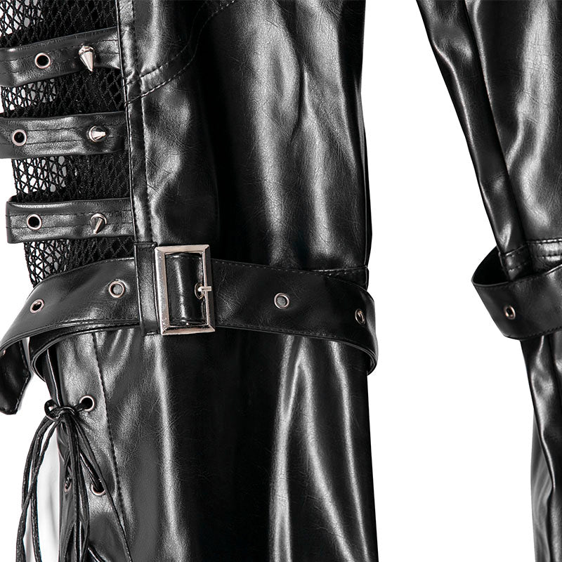 K-131 New Style Lether Riveted Long Punk Pants