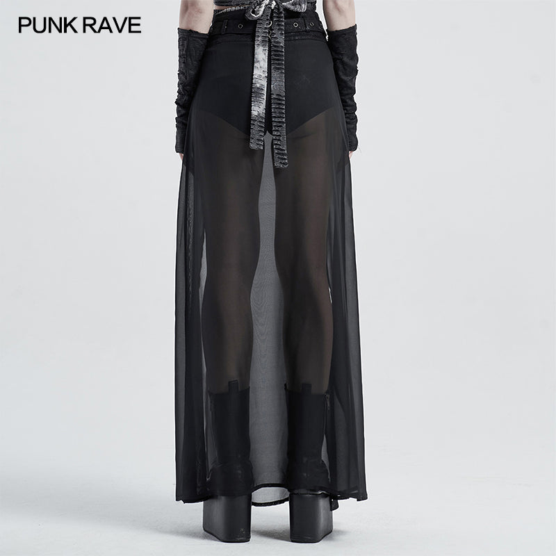 WQ-494 Punk fake two-pieces half skirt