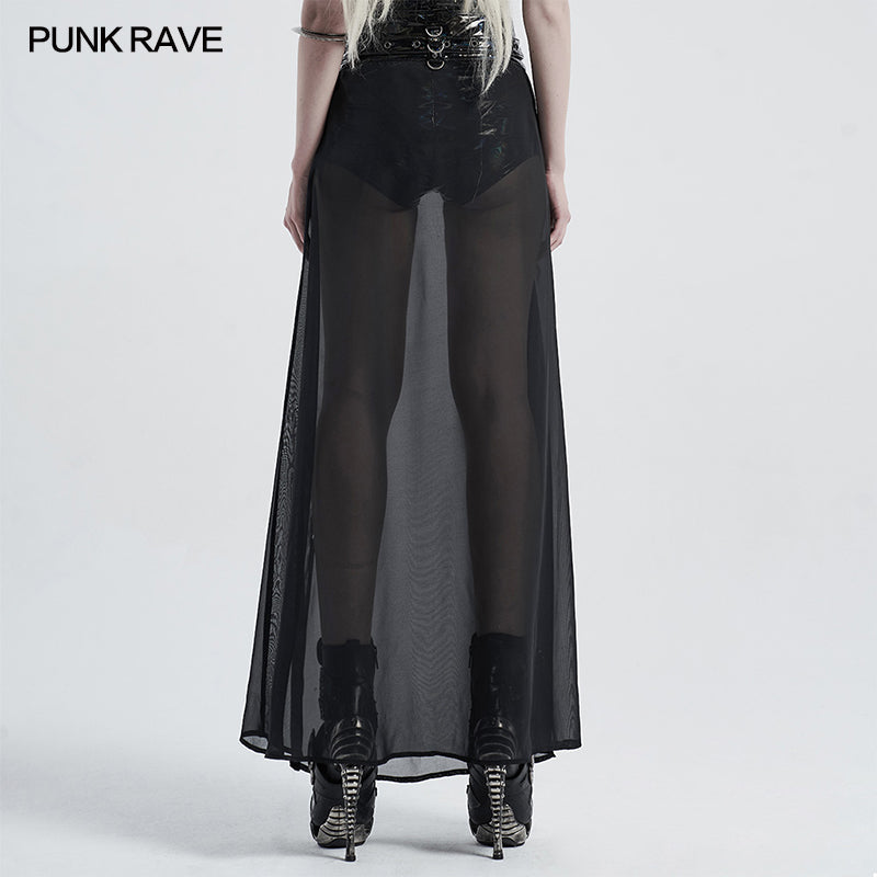 WQ-494 Punk fake two-pieces half skirt