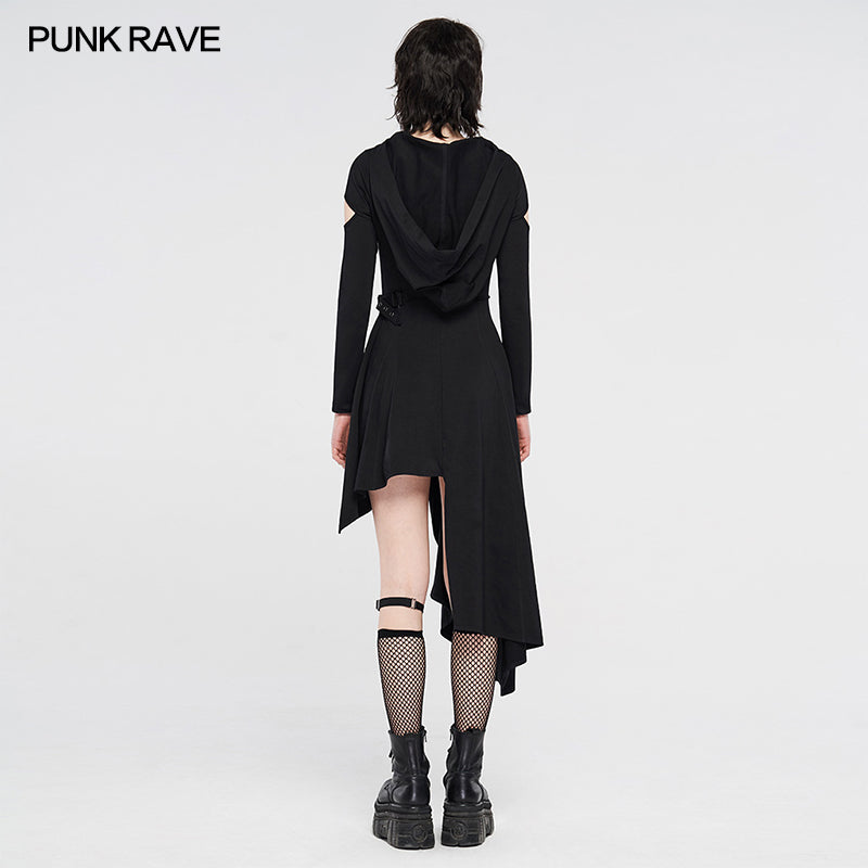 WQ-455LQF Punk knitted asymmetrical dresses