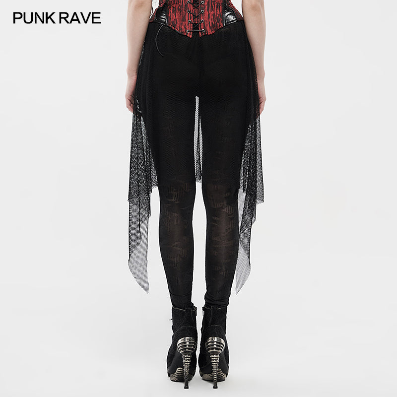 WK-424DDF Goth black flame leggings