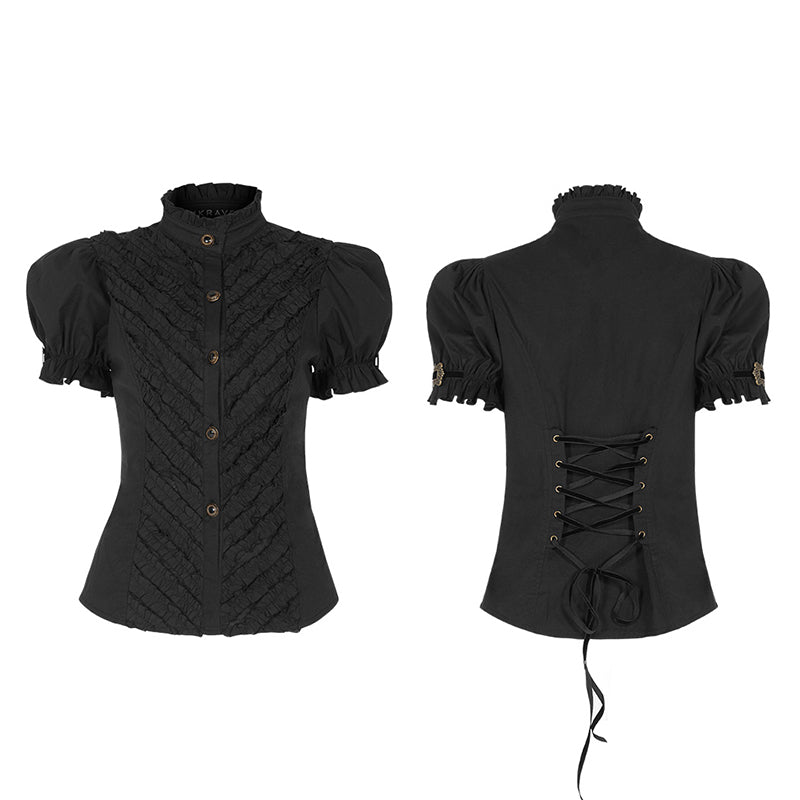 WY-1276CDF Steampunk short-sleeved shirt