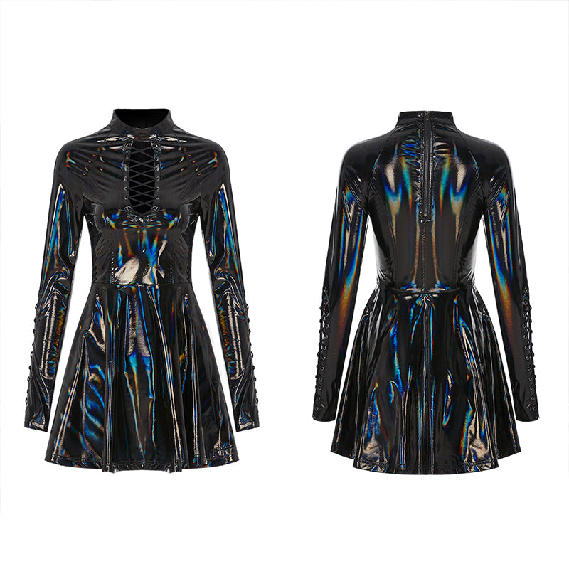 WQ-481LQF Punk Glitzy Sexy Short Dress