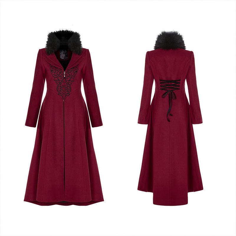 WY-1214LCF gothic embroideredlong coat