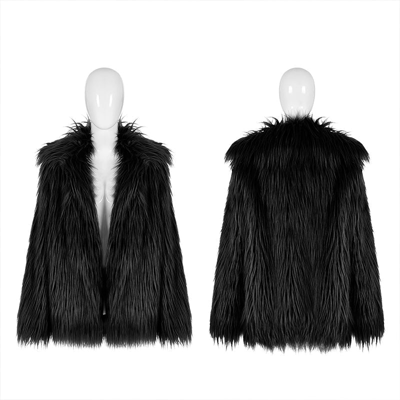 WY-1059XCF Simple punk imitation fur coat