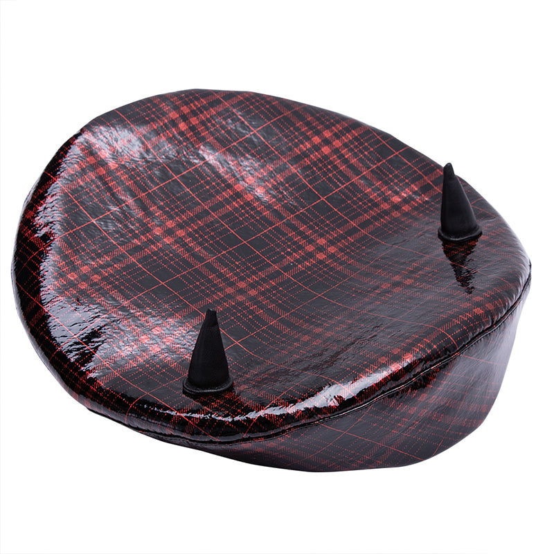 OPS-176DQF Plaid Little Demon Beret