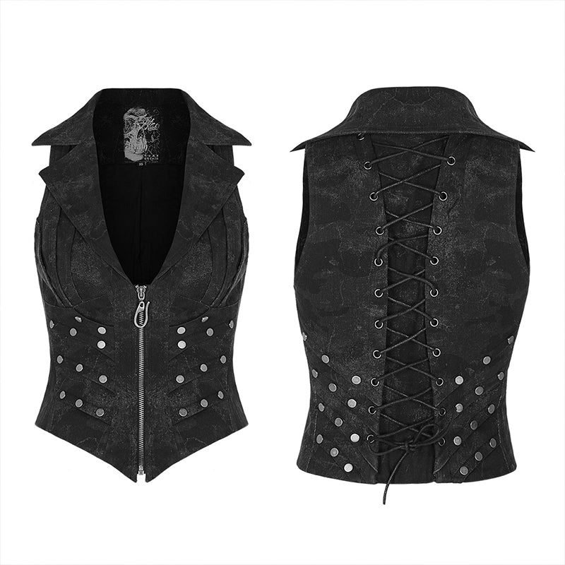 WY-1202MJF Doomsday ruins metal punk vest