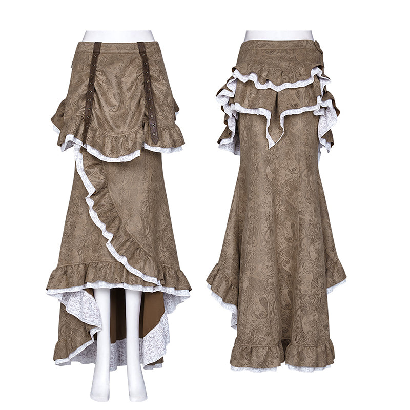 WQ-441BQF Steampunk Gorgeous Noble Fishtail Skirt