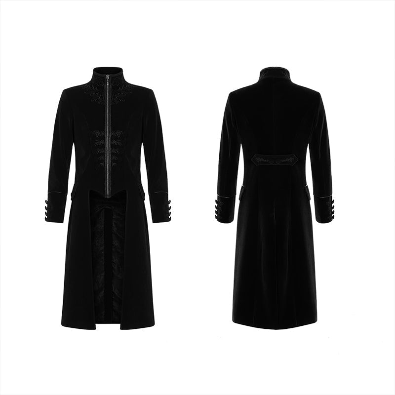 WY-1251XCM Elaborately embroidered gothic mid-length coat