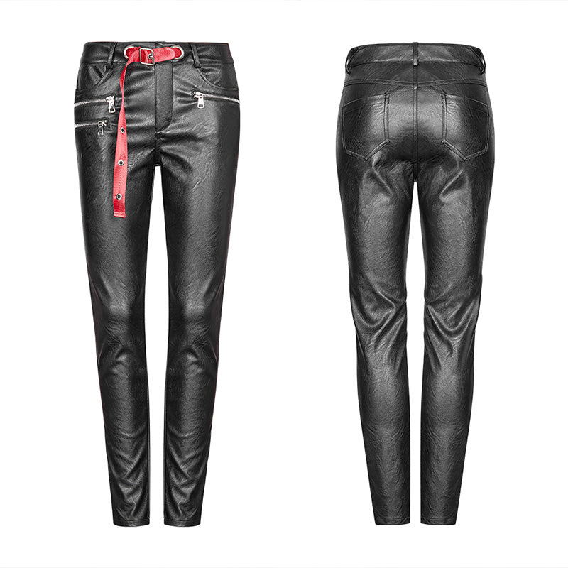 OPK-249 The soft, high-elastic denim fabric in contrast with elastic brush twill fabric Pants