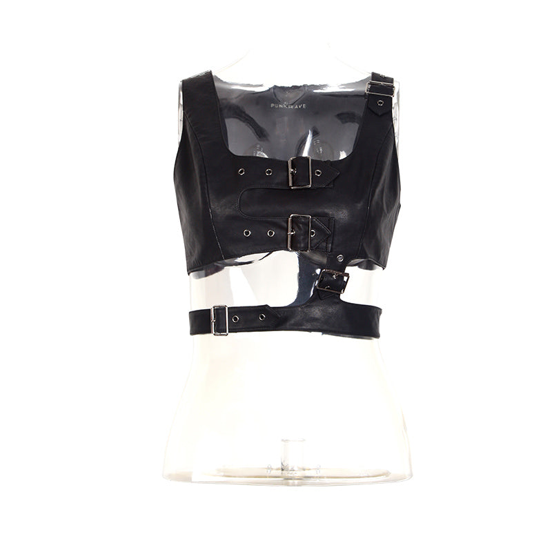 T-383 Detachable Sexy Short Punk Vest For Women