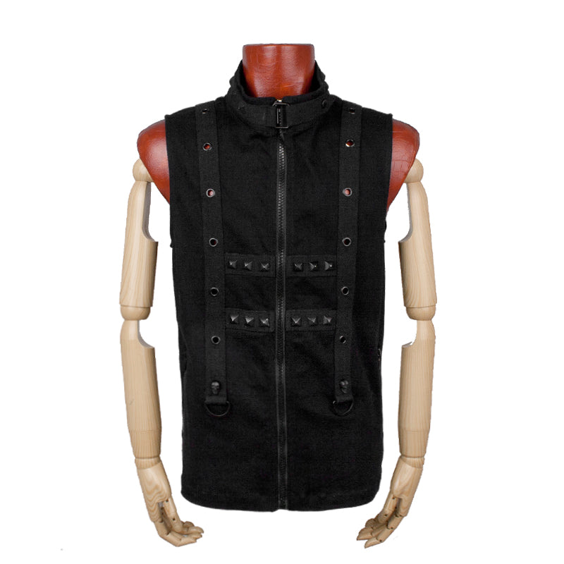 Y-451 Newest Fashion Special Collar With Belt Punk Vest