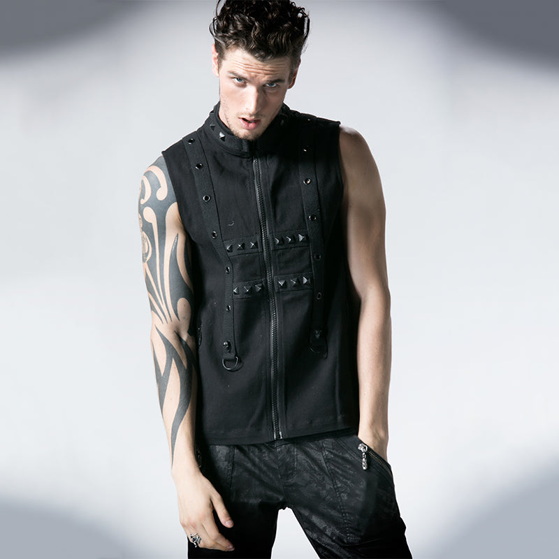 Y-451 Newest Fashion Special Collar With Belt Punk Vest