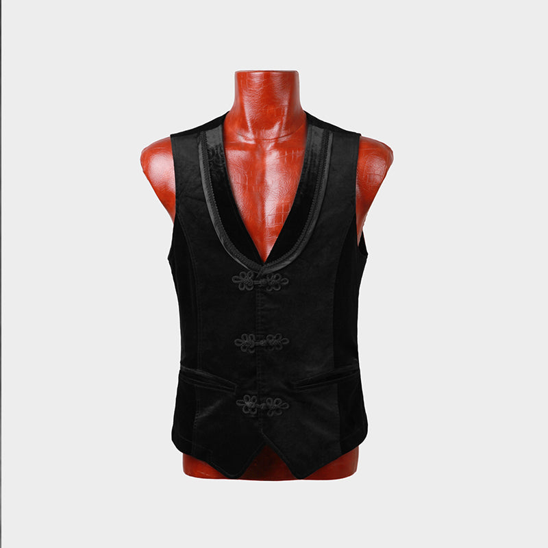 Y-481 Latest black Fashion Noble Punk Vest